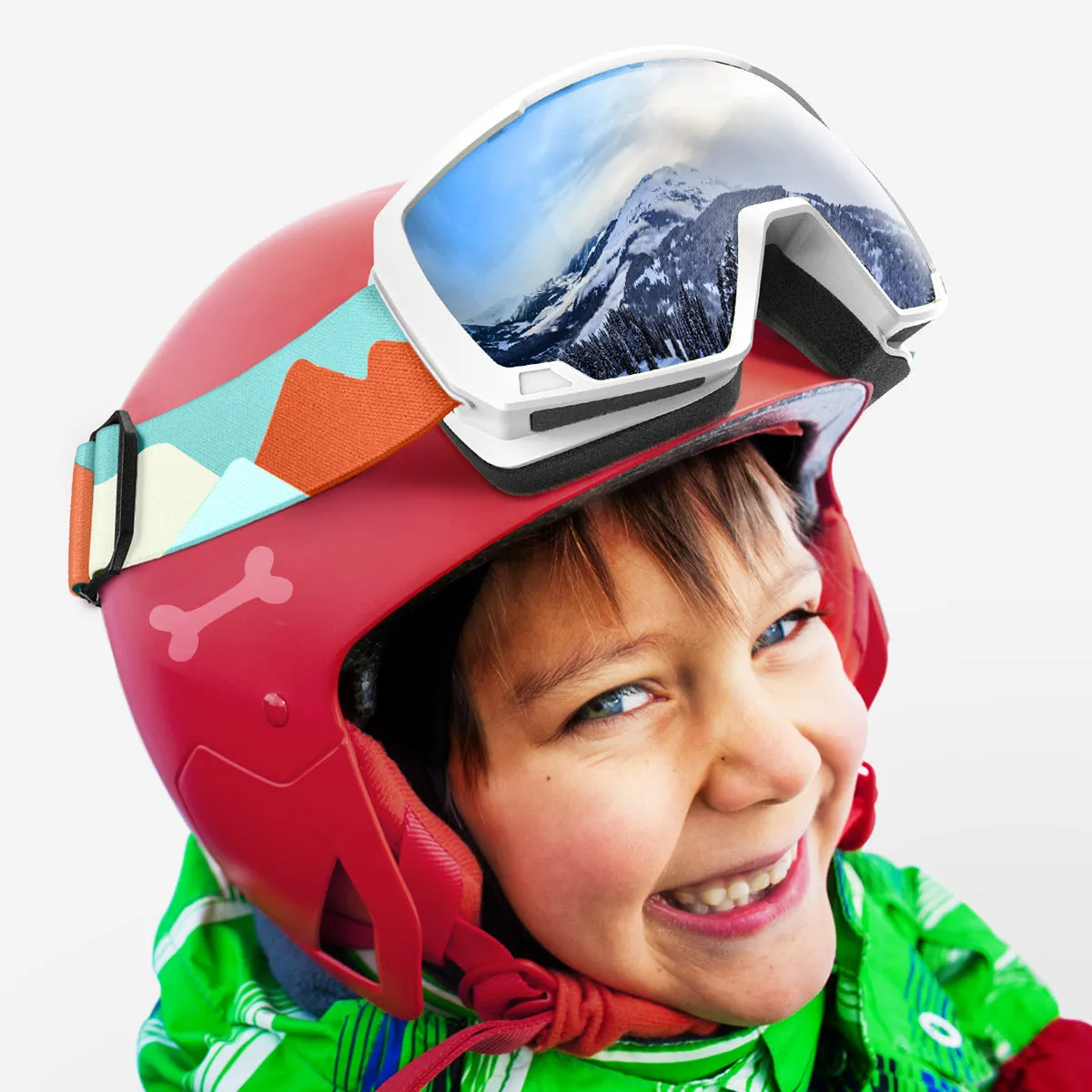 Lollipop Asian Fit Kids Snow Goggles