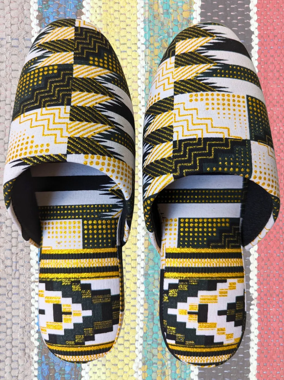 Medium | Print Mix Slippers 2023AW-M05 lamé