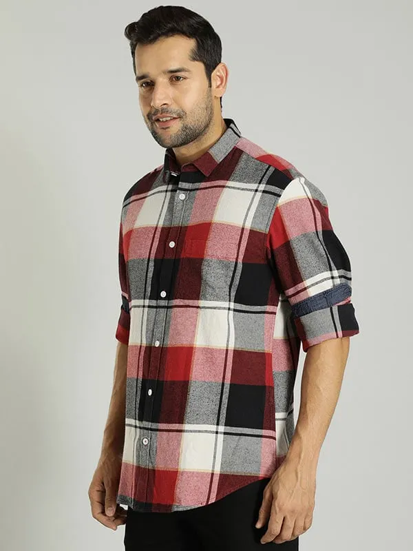 Men Checked Full Sleeve Cotton Shirt