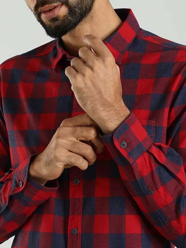 Men Checked Full Sleeve Cotton Shirt