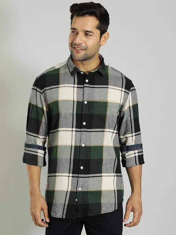 Men Checked Full Sleeve Cotton Shirt