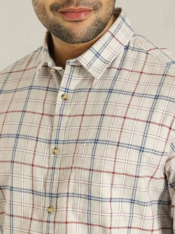 Men Checked Full Sleeve Cotton Shirt