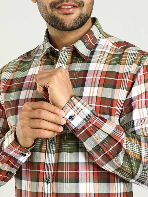 Men Checked Full Sleeve Cotton Shirt