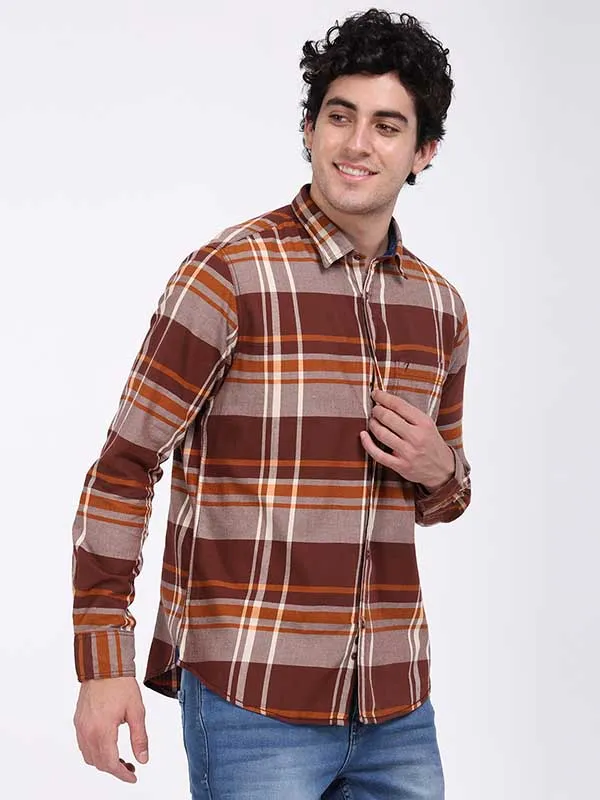 Men Checked Full Sleeve Cotton Shirt