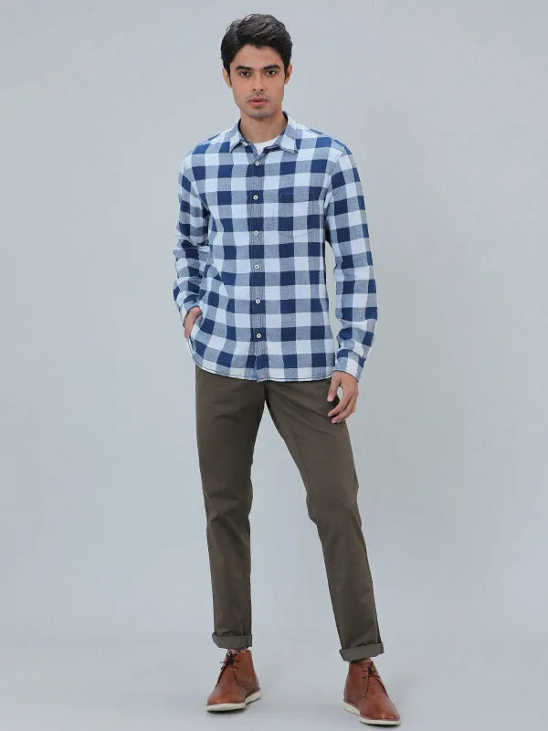 Men Checked Full Sleeve Cotton Shirt