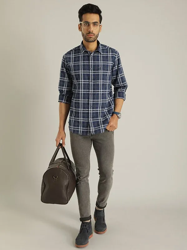 Men Checked Full Sleeve Cotton Shirt