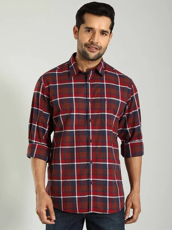 Men Checked Full Sleeve Cotton Shirt