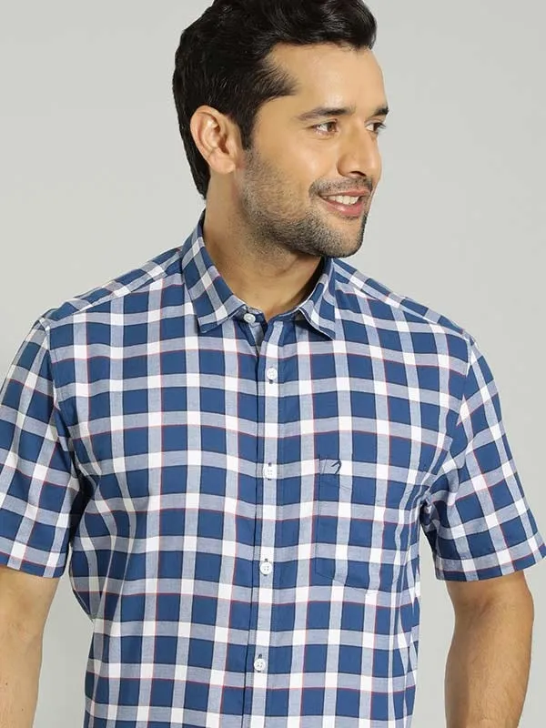 Men Checked Half Sleeve Cotton Shirt