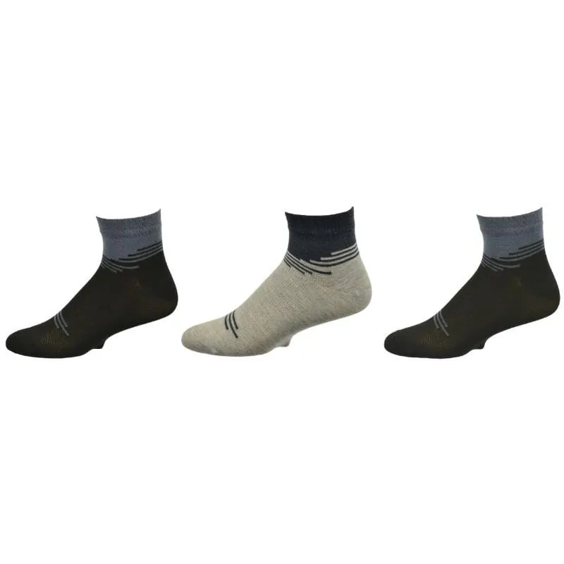 Men's Bamboo Socks, Performance Ankle Sock, 3-Pair Pack