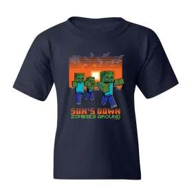 Minecraft Jolly Mobs Zombies Around Kids Short Sleeve T-Shirt