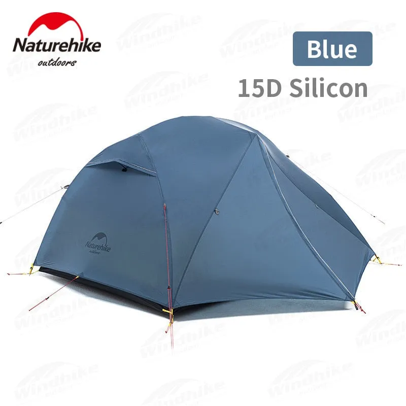 Naturehike Upgraded Star River - 2 Person Ultralight Tent - 20D Silicone, Waterproof Snow Skirt, Free Mat Included