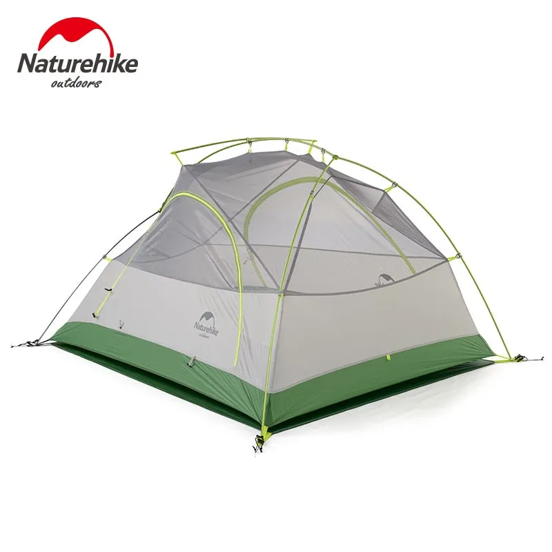 Naturehike Upgraded Star River - 2 Person Ultralight Tent - 20D Silicone, Waterproof Snow Skirt, Free Mat Included