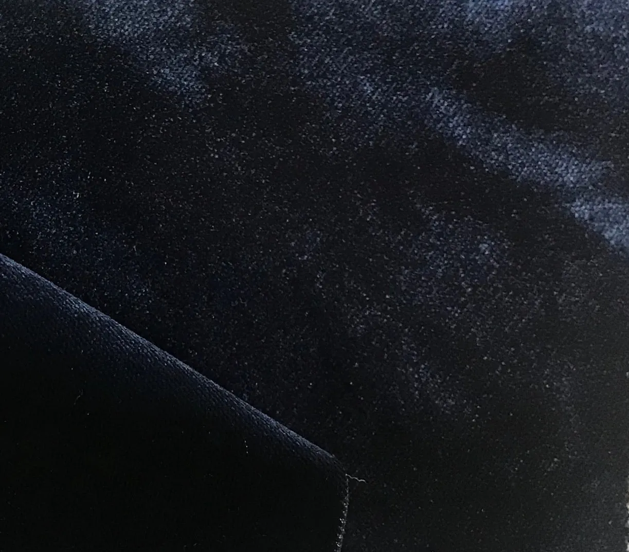 NEW King Silas Designer Made In Belgium Upholstery Velvet Fabric- Dark Blue