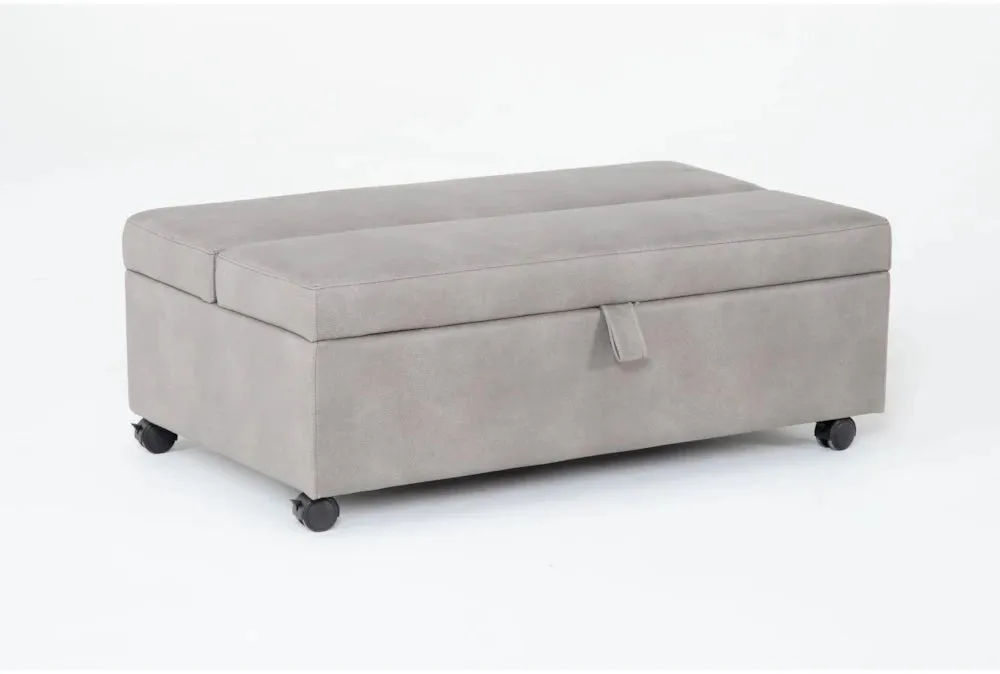 Ottoman Sleeper in Nomad Snow 46"