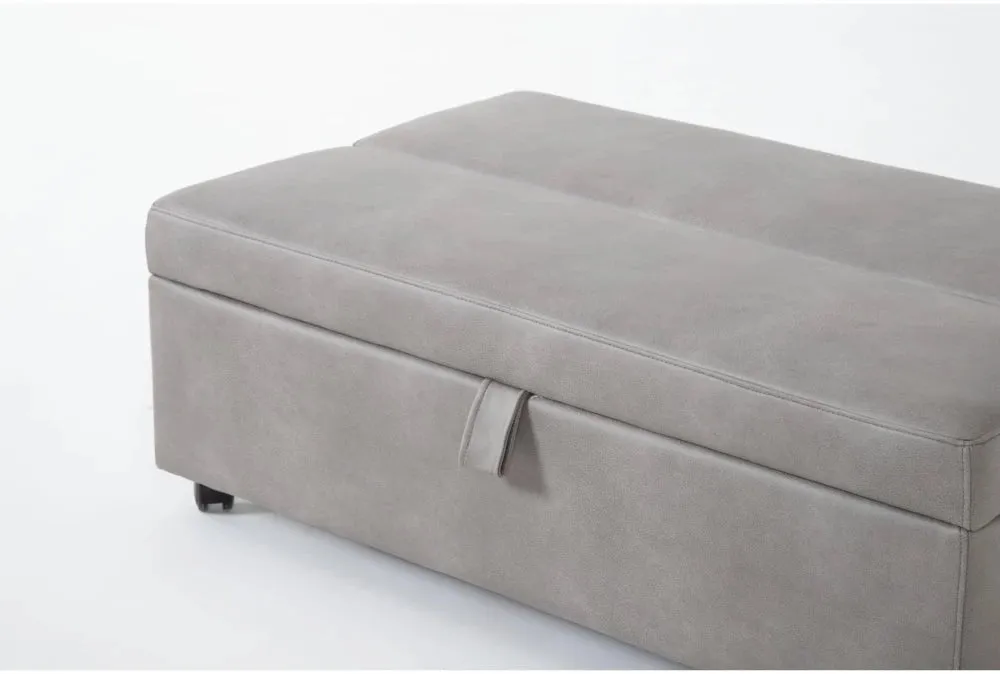 Ottoman Sleeper in Nomad Snow 46"