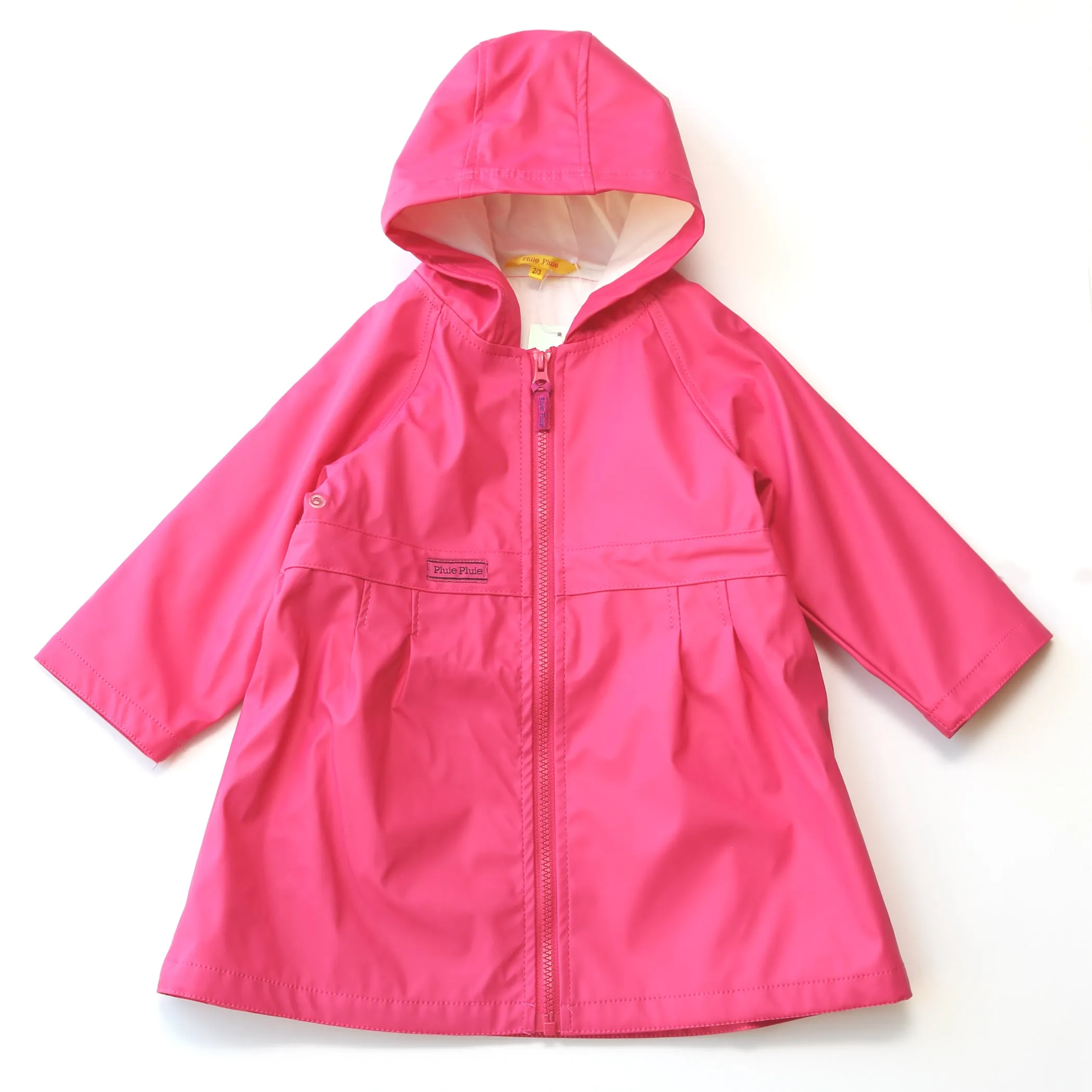 Pluie Pluie Girls Solid Fuchsia Rain Coat