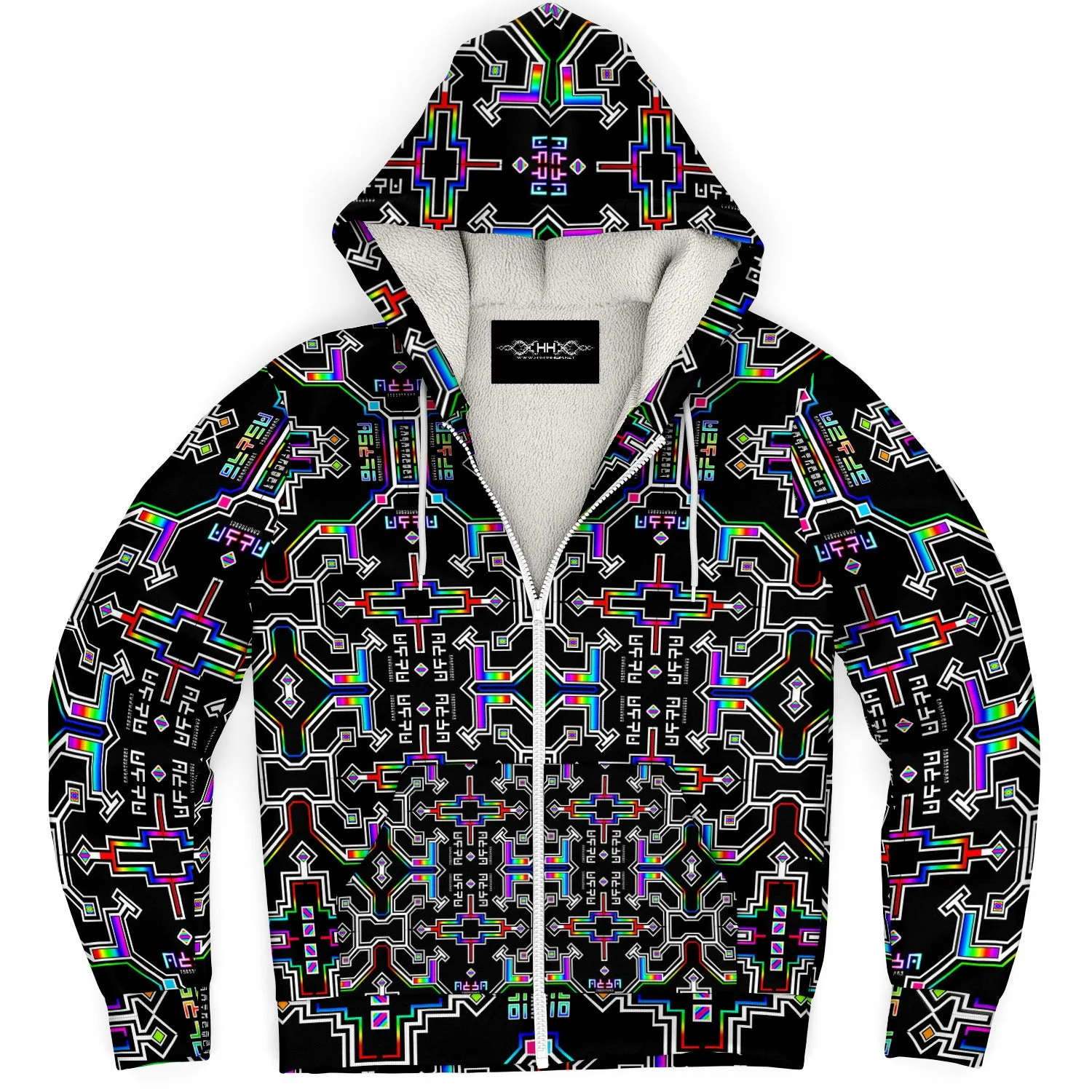 Prismatic Grid Micro Fleece Hoodie