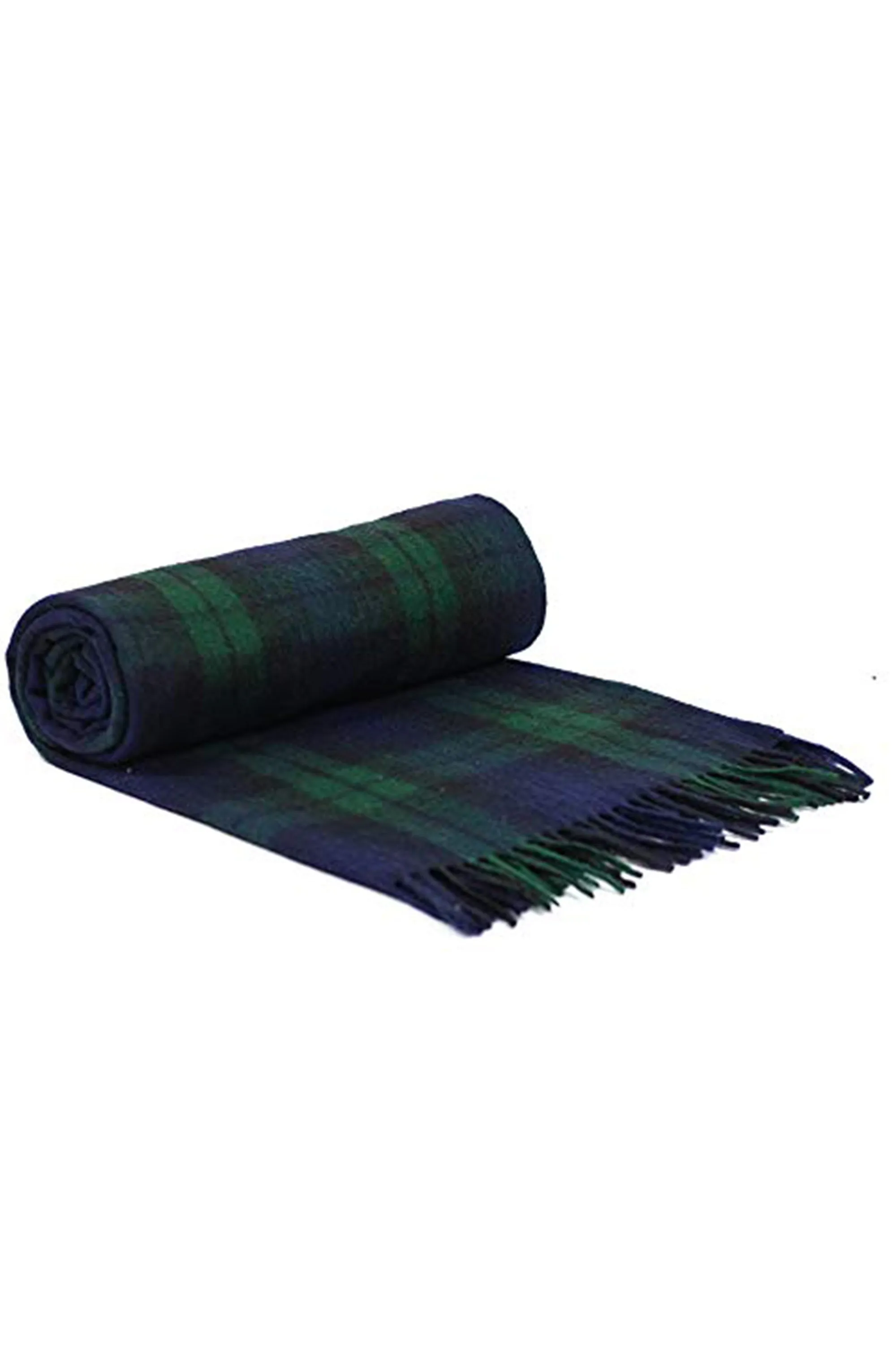 Recycled Wool Tartan Blanket - Blackwatch