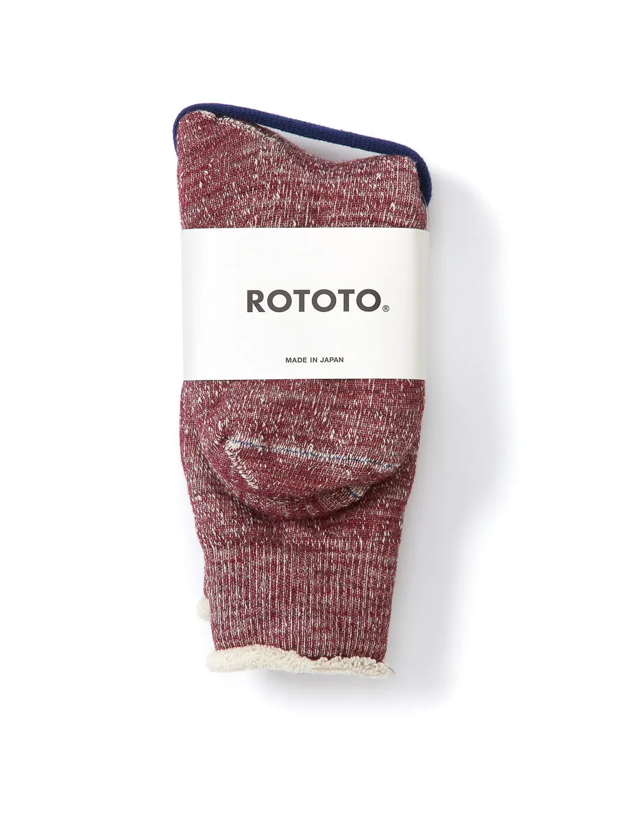 Ro To To Double Face Crew Socks Grape