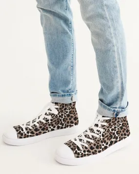 SMF Leopard Print Masculine Hightop Canvas Shoe