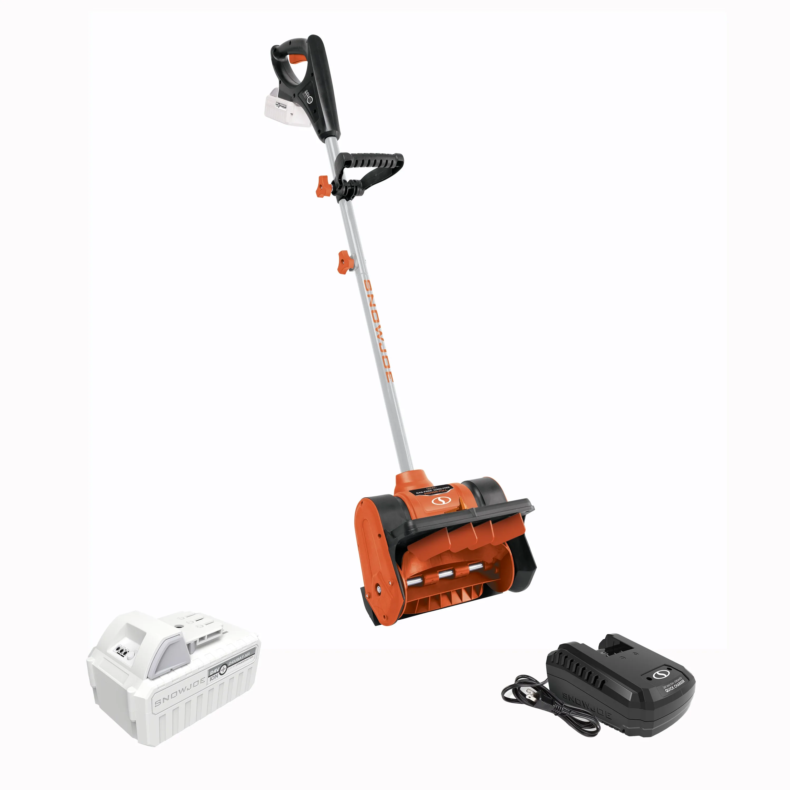 Snow Joe 24V-SS12-XR-ORG 24-Volt* IONMAX Cordless Snow Shovel Kit | 12-inch | W/ 5.0-Ah Battery   Charger (Orange)