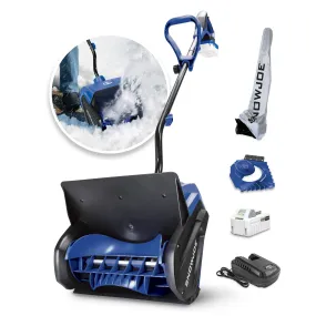 Snow Joe 24V-SS13-TV1 24-Volt* IONMAX Cordless Snow Shovel Bundle | W/ 4.0-Ah Battery, Charger, Cover, Ice Dozer and Extended Warranty