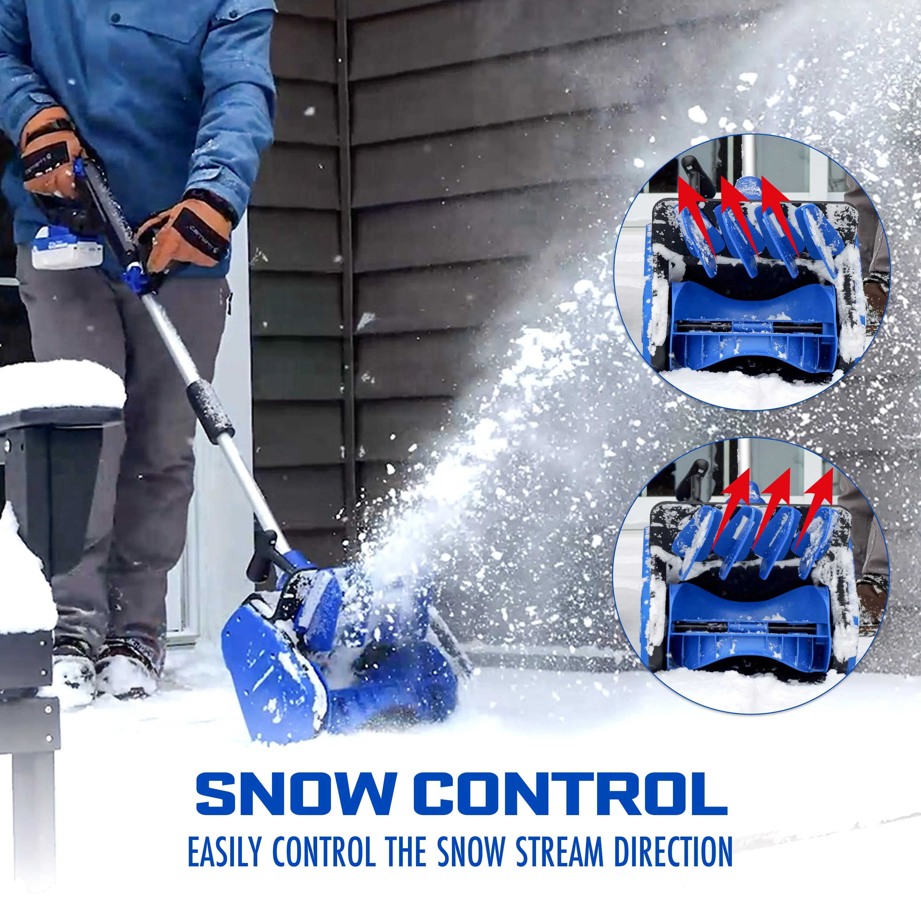 Snow Joe 24V-SS13.5-XR-SJB 24-Volt* IONMAX Cordless Snow Shovel Kit | 13.5 Inch | W/ 5.0-Ah Battery and Charger | Directional Control