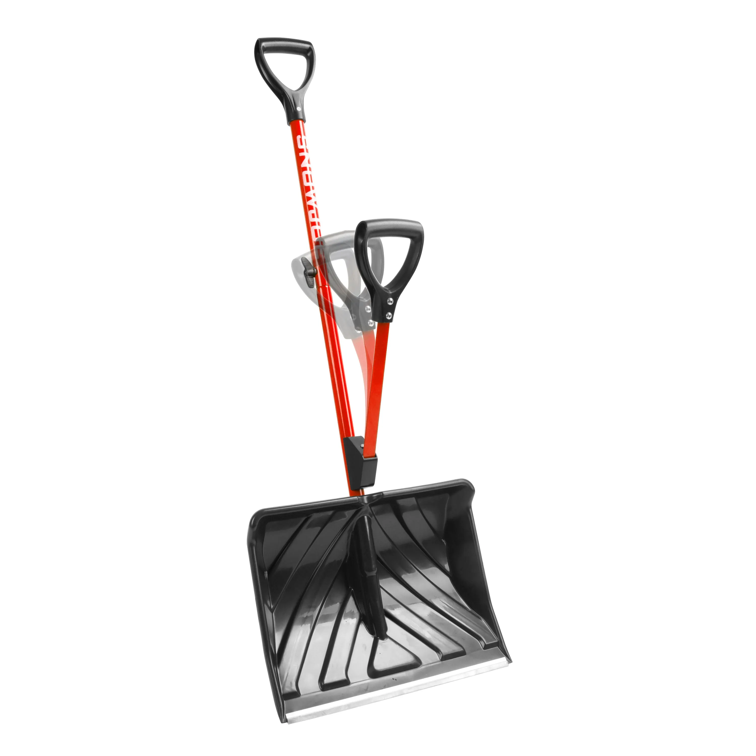 Snow Joe SJ-SHLV01-RED Shovelution Strain-Reducing Snow Shovel | Spring Assisted Handle