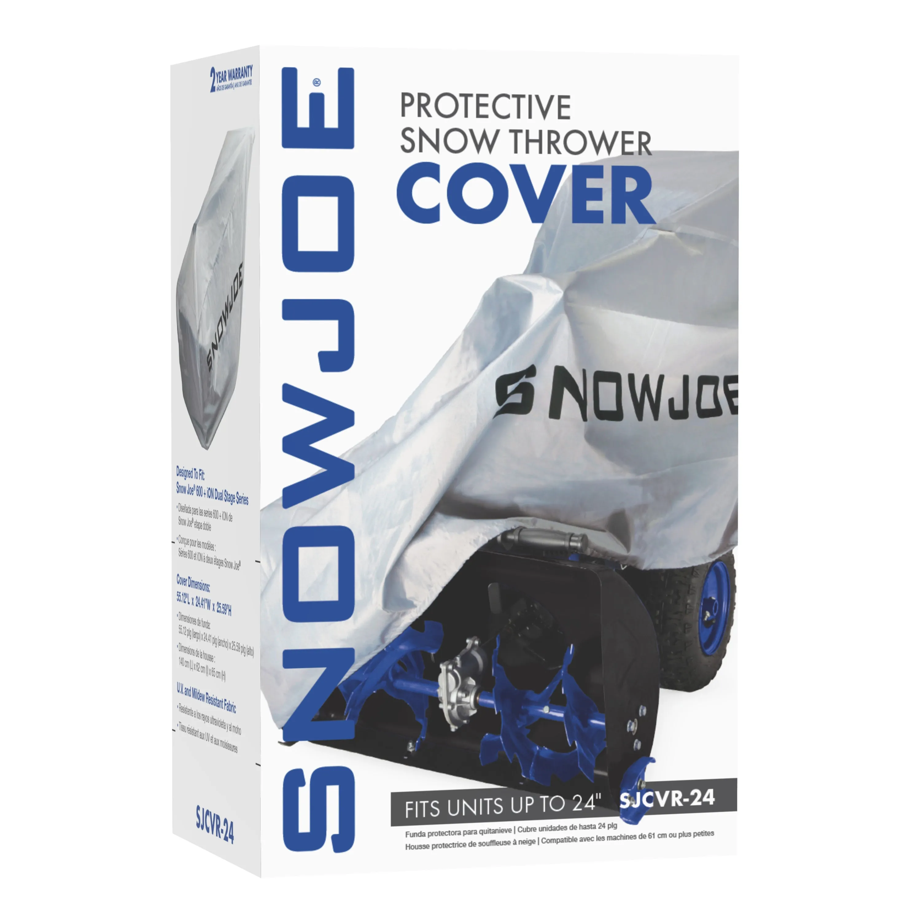 Snow Joe SJCVR-24 Protective Cover for 24-Inch Snow Blowers | Universal | Two Stage Compatible