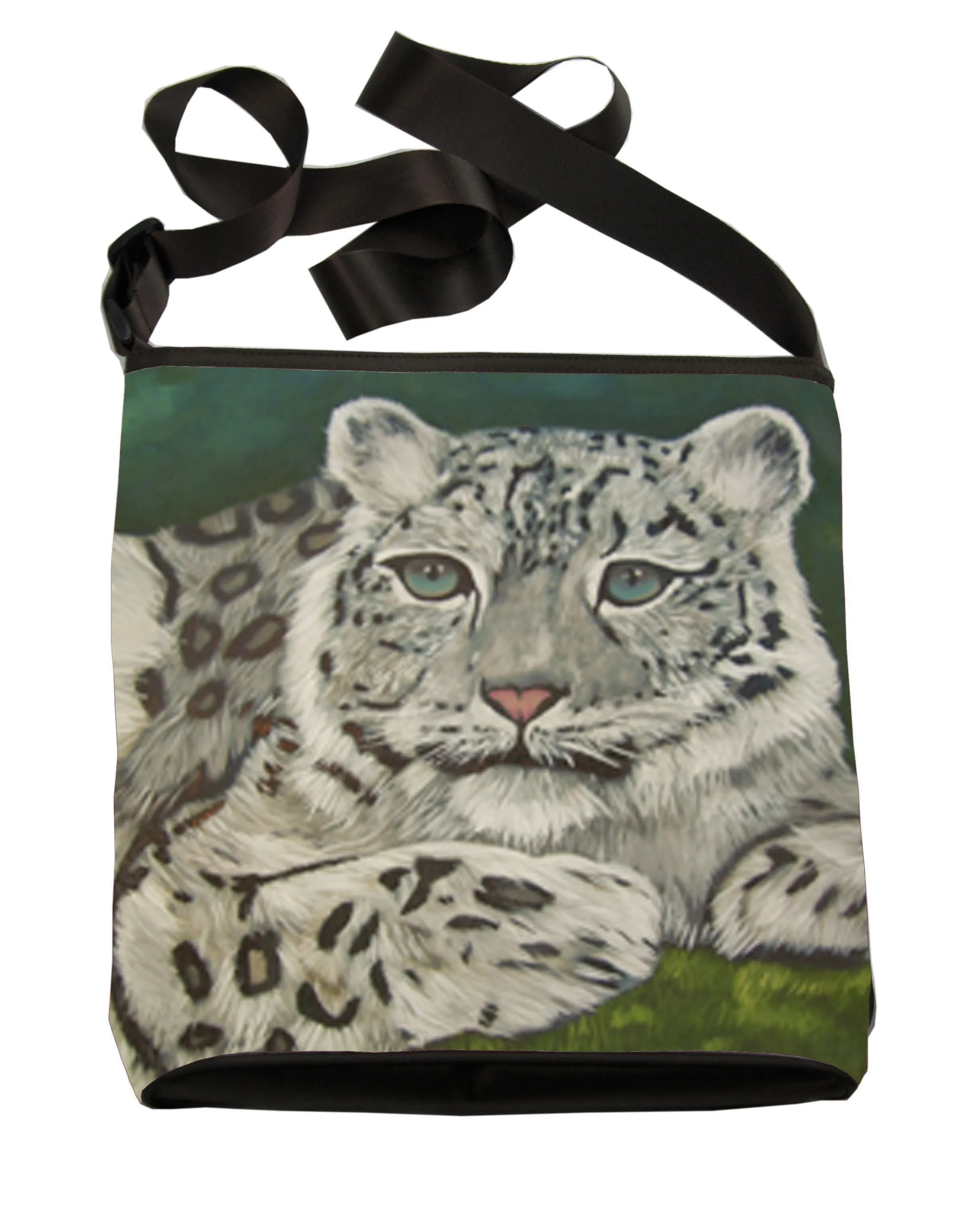 Snow Leopard Kitten Cross Body Bag- Highland Veil