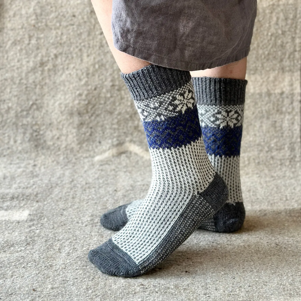 Snowfall Socks - Organic Merino (Adults 36-43)