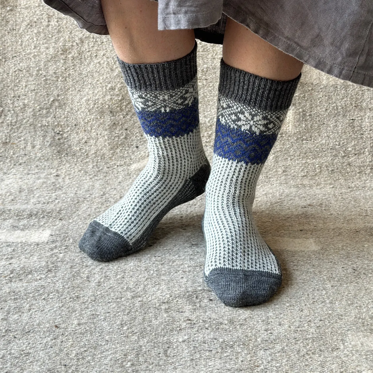 Snowfall Socks - Organic Merino (Adults 36-43)