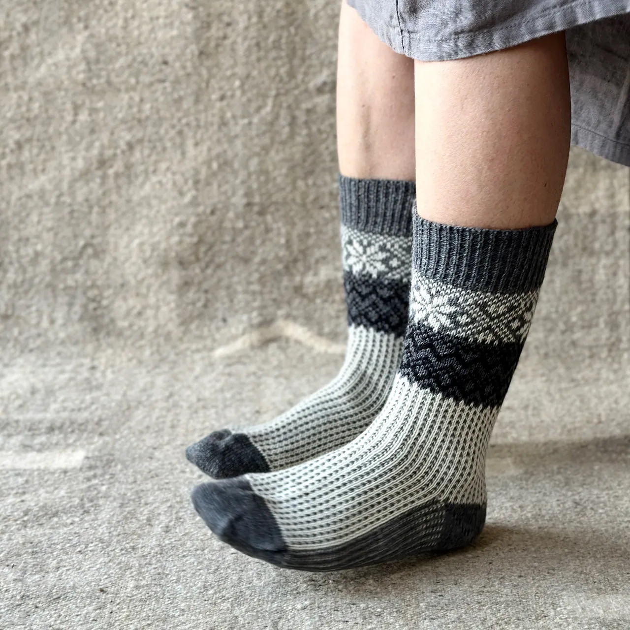 Snowfall Socks - Organic Merino (Adults 36-43)