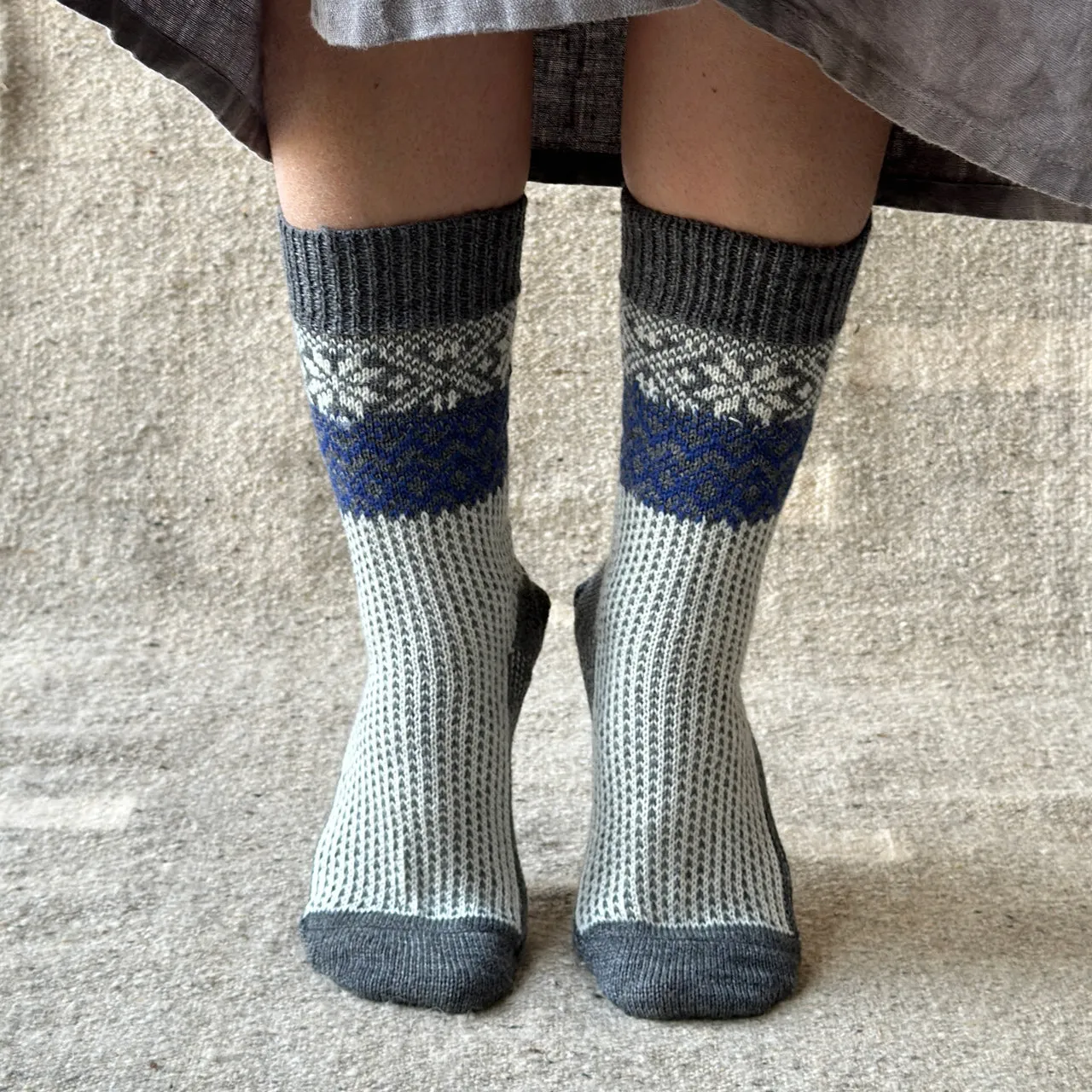 Snowfall Socks - Organic Merino (Adults 36-43)