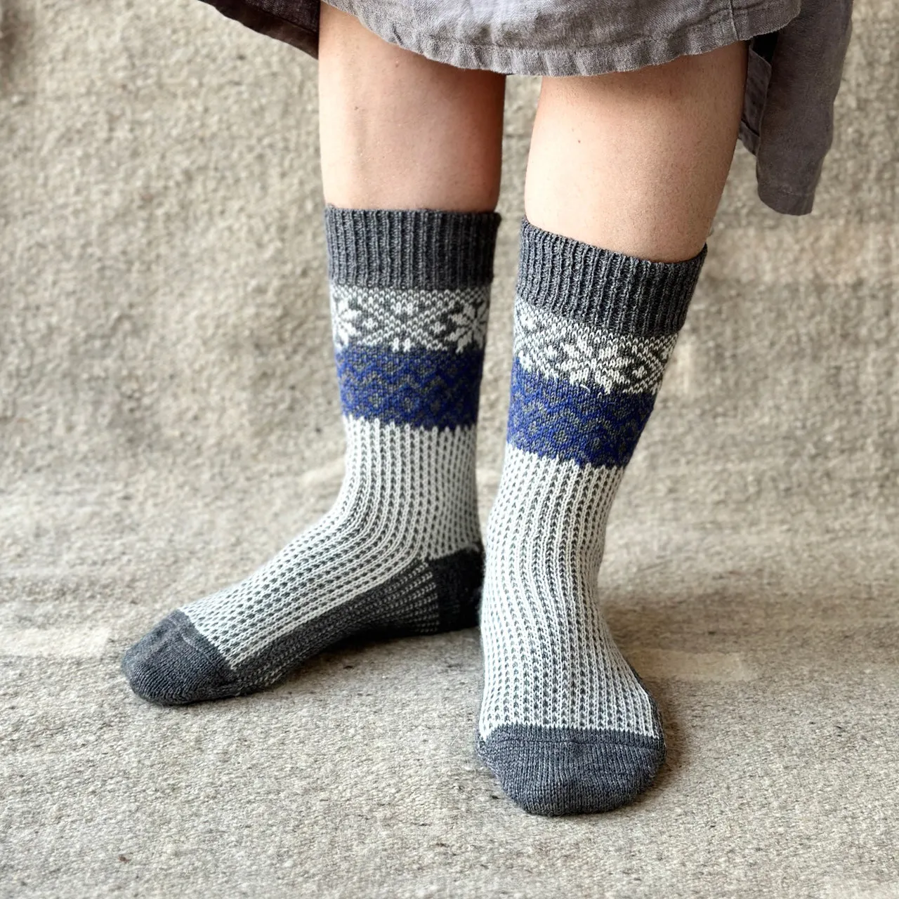 Snowfall Socks - Organic Merino (Adults 36-43)