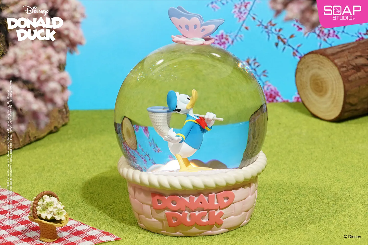 Soap Studio DY313 Disney Donald Duck Romantic Sakura Snow Globe