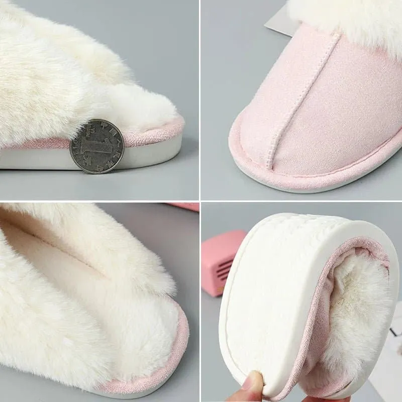 Soft Sole Plush Cotton Slippers - Warm, Cozy, and Stylish for Indoor Comfort