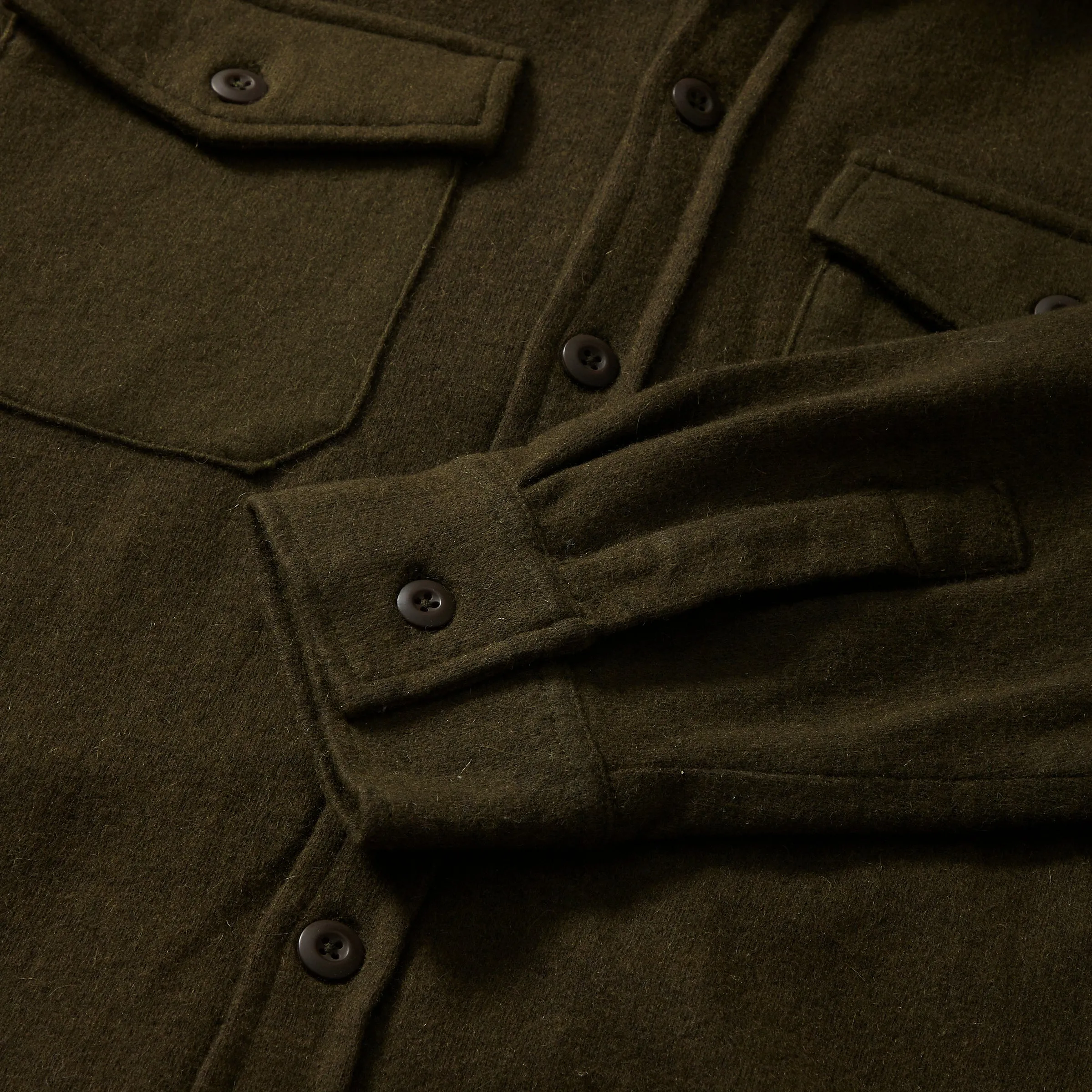 Surplus Wool Shirt Jacket - Olive Loden