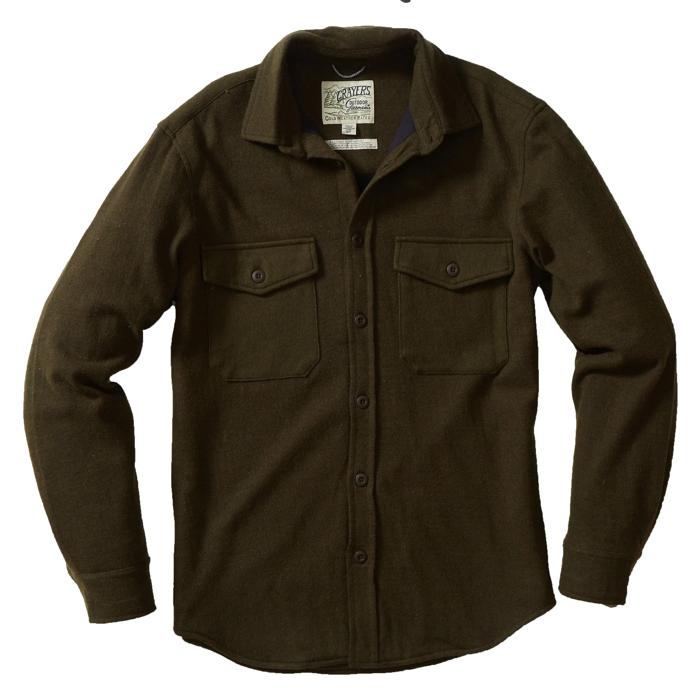 Surplus Wool Shirt Jacket - Olive Loden