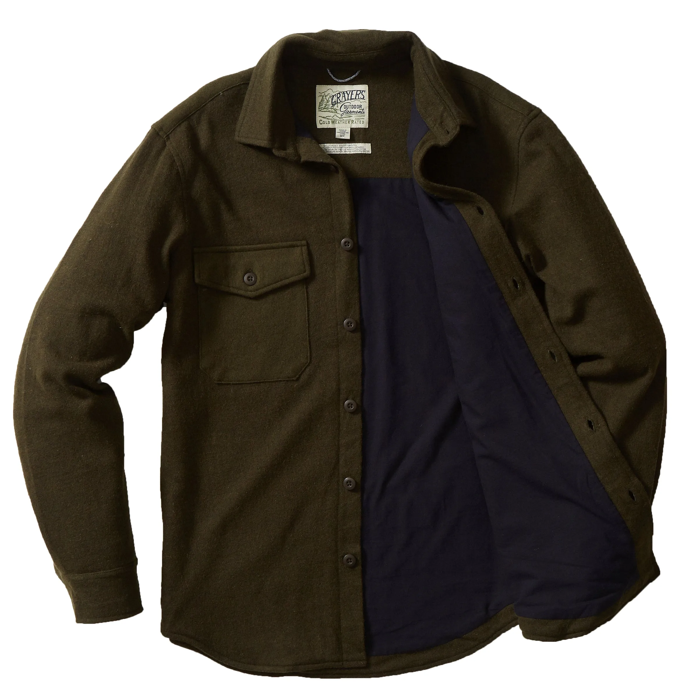 Surplus Wool Shirt Jacket - Olive Loden