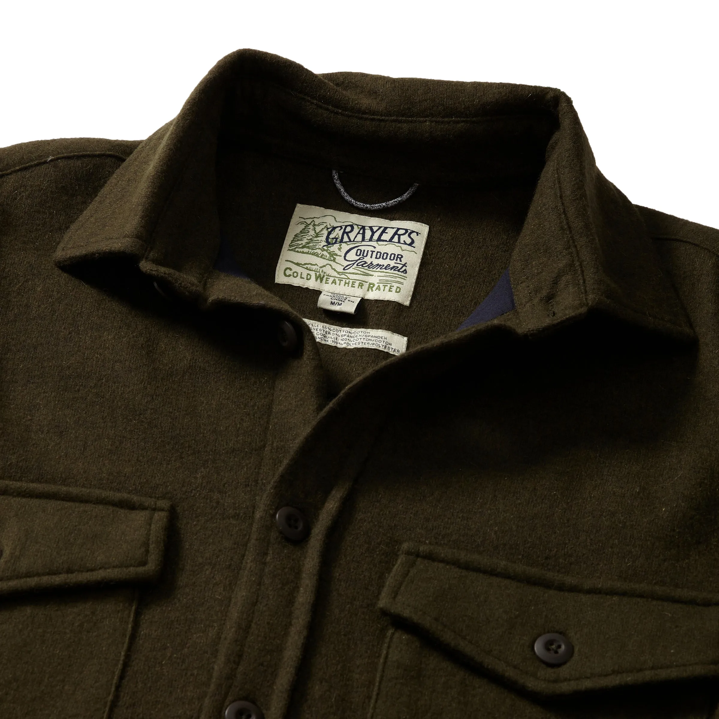 Surplus Wool Shirt Jacket - Olive Loden