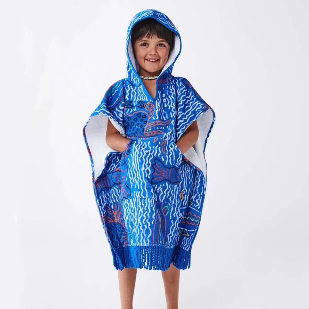 The Deep Blue Kids Terry Poncho