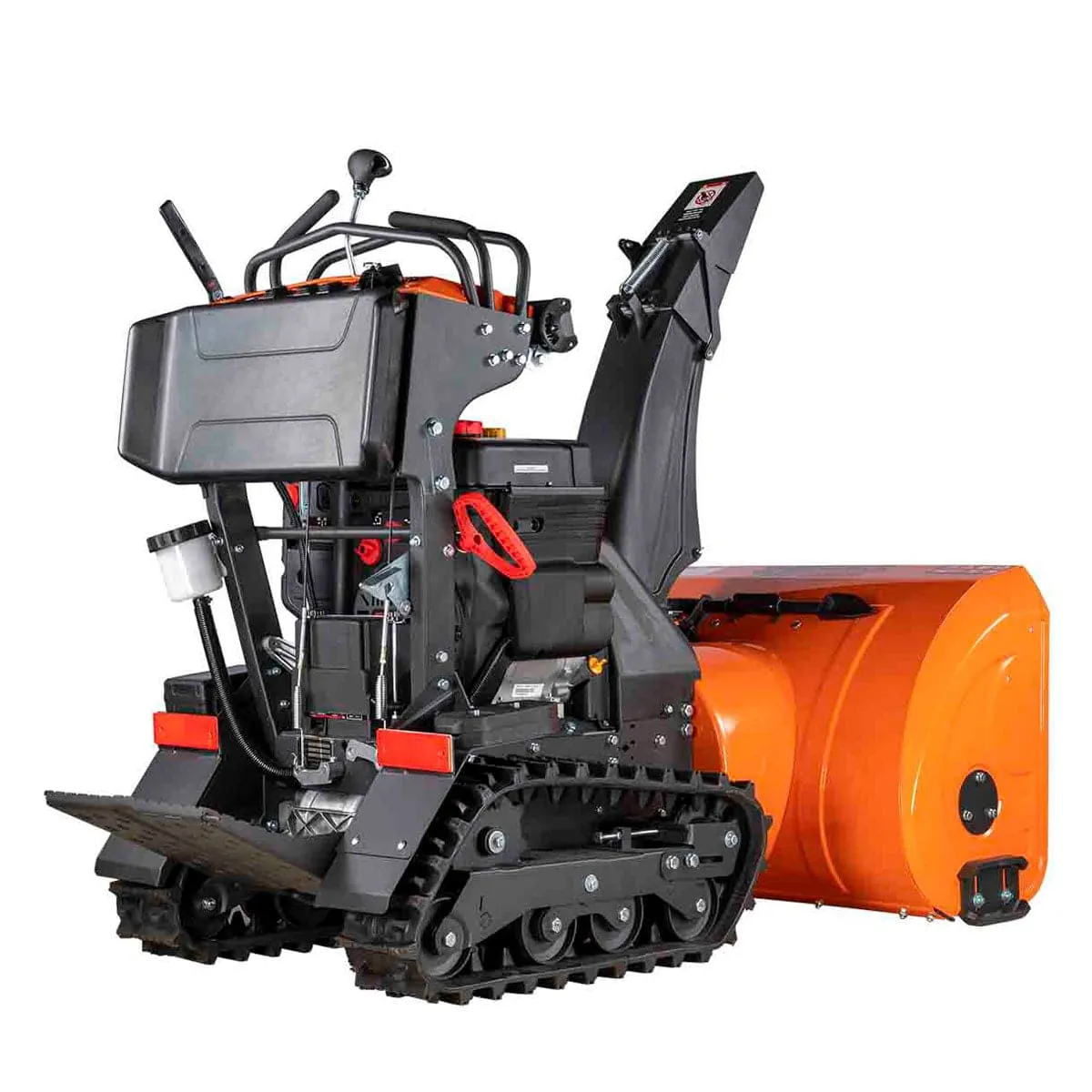 TMG Industrial 34” Stand-On Gas-Powered Snow Blower, Dual Stage, Rubber Track, LED Light, 50’ Throwing Distance, TMG-GSB36