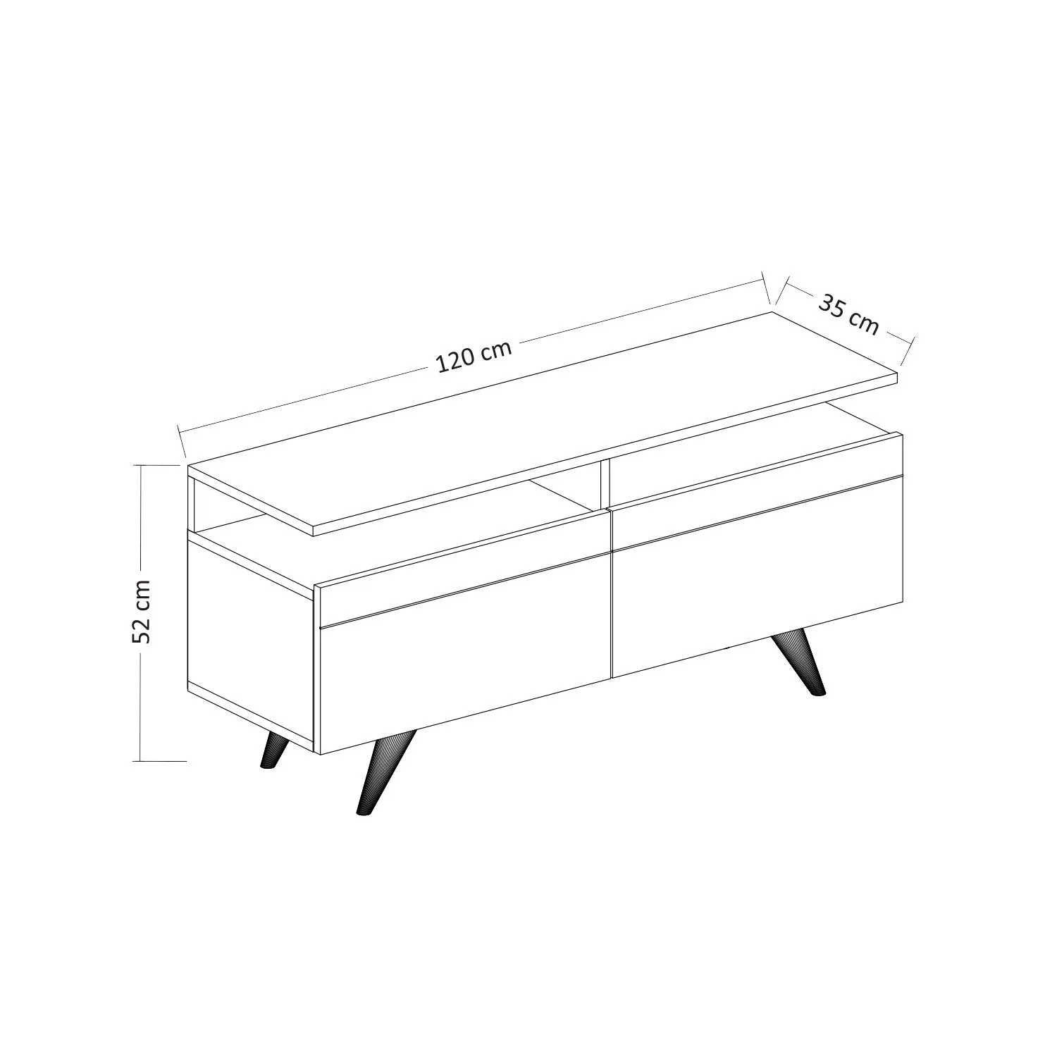 TV Stand Berlin 120 - White