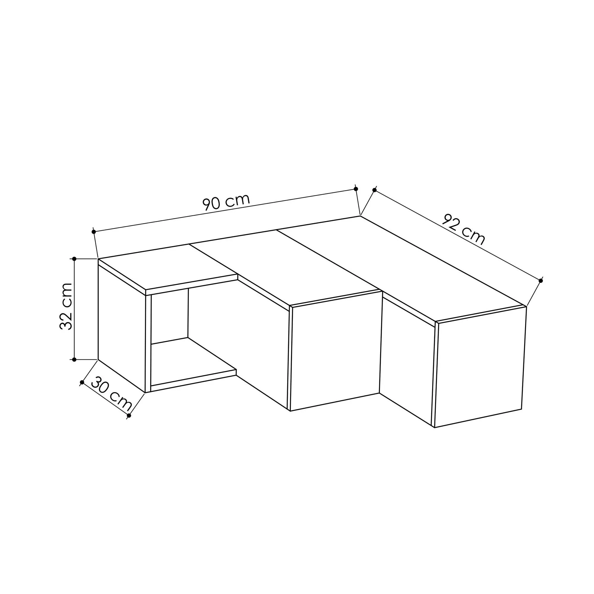 TV Stand Compact - White