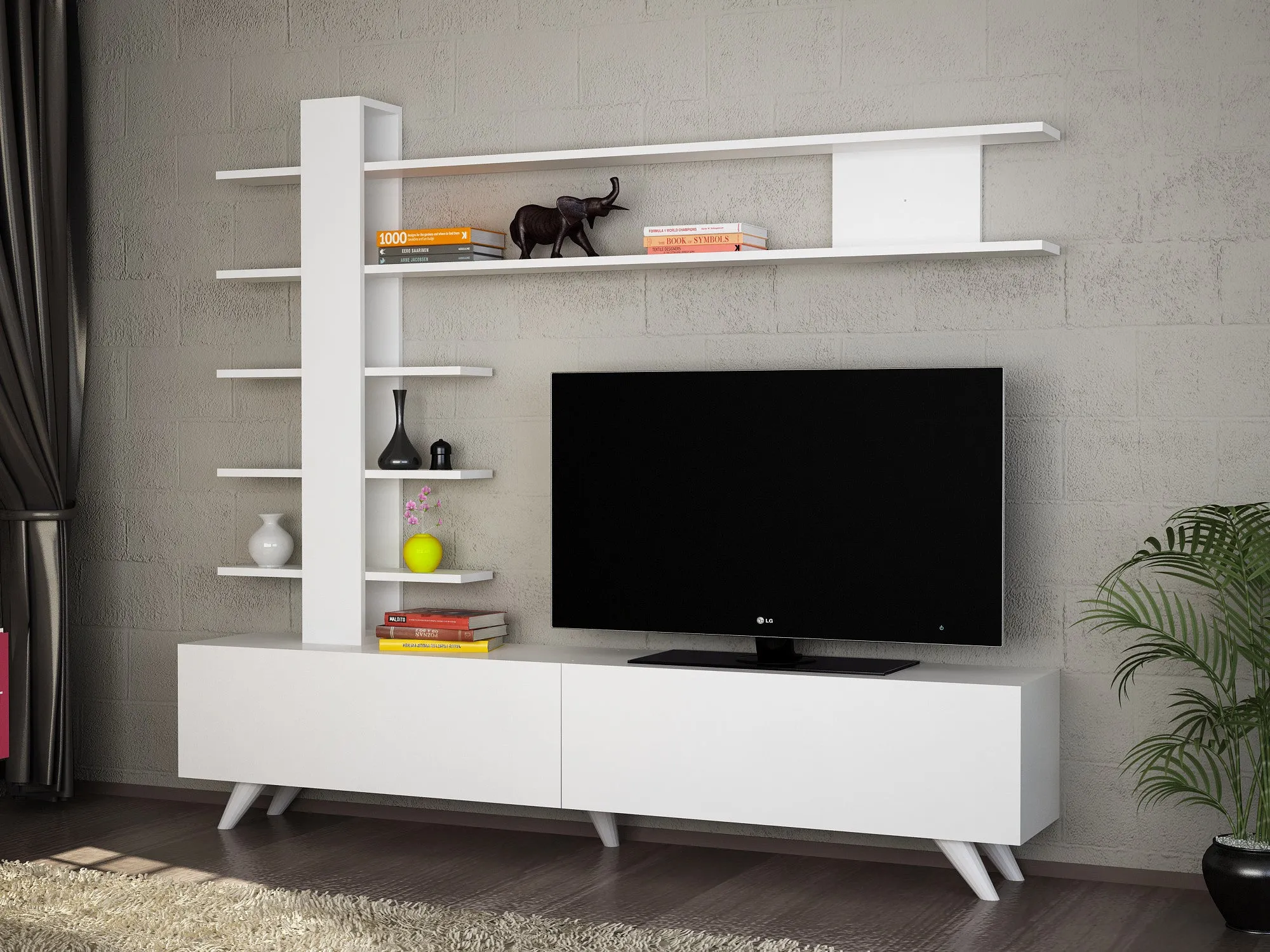 TV Unit Aleyna - White