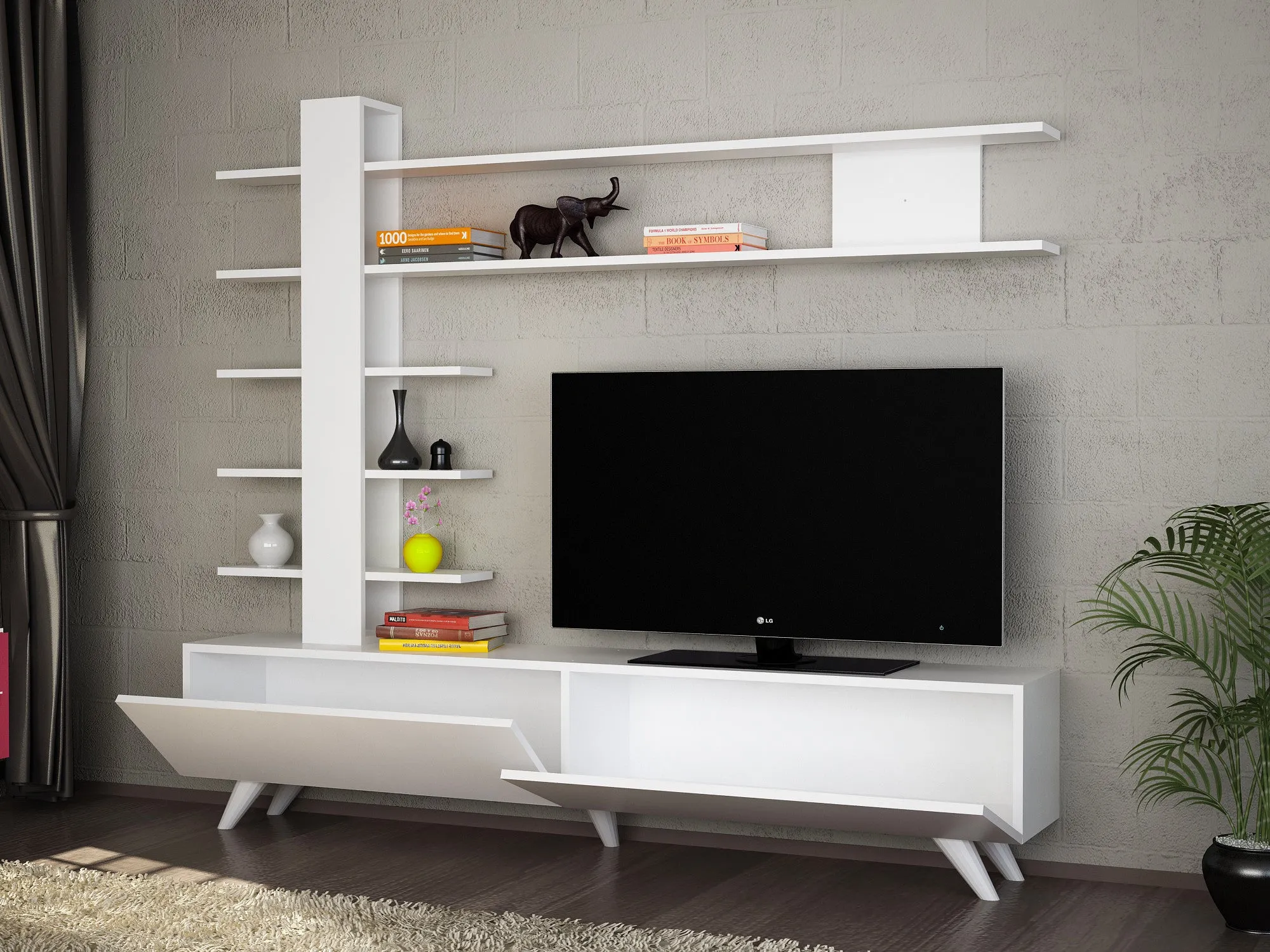 TV Unit Aleyna - White