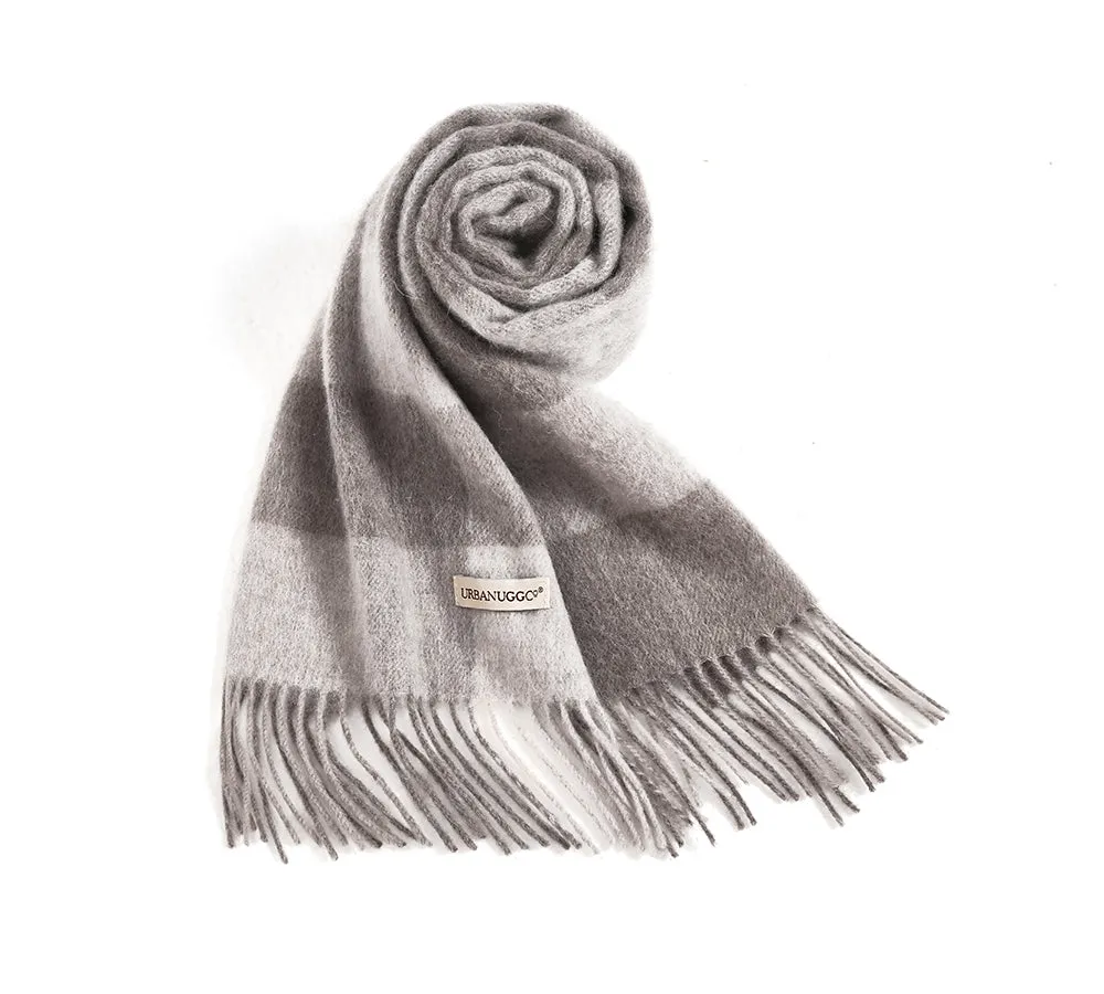 Urban UGG 100% Wool Plaid Pattern Check Scarf Zoe