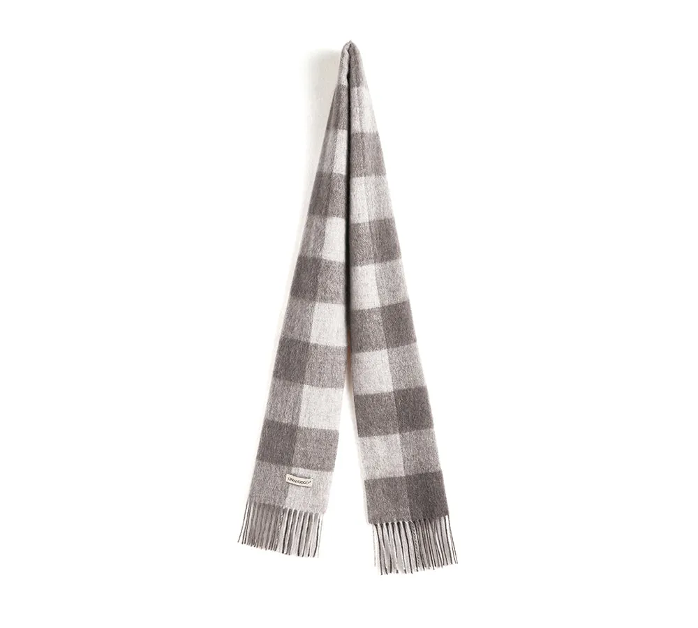 Urban UGG 100% Wool Plaid Pattern Check Scarf Zoe