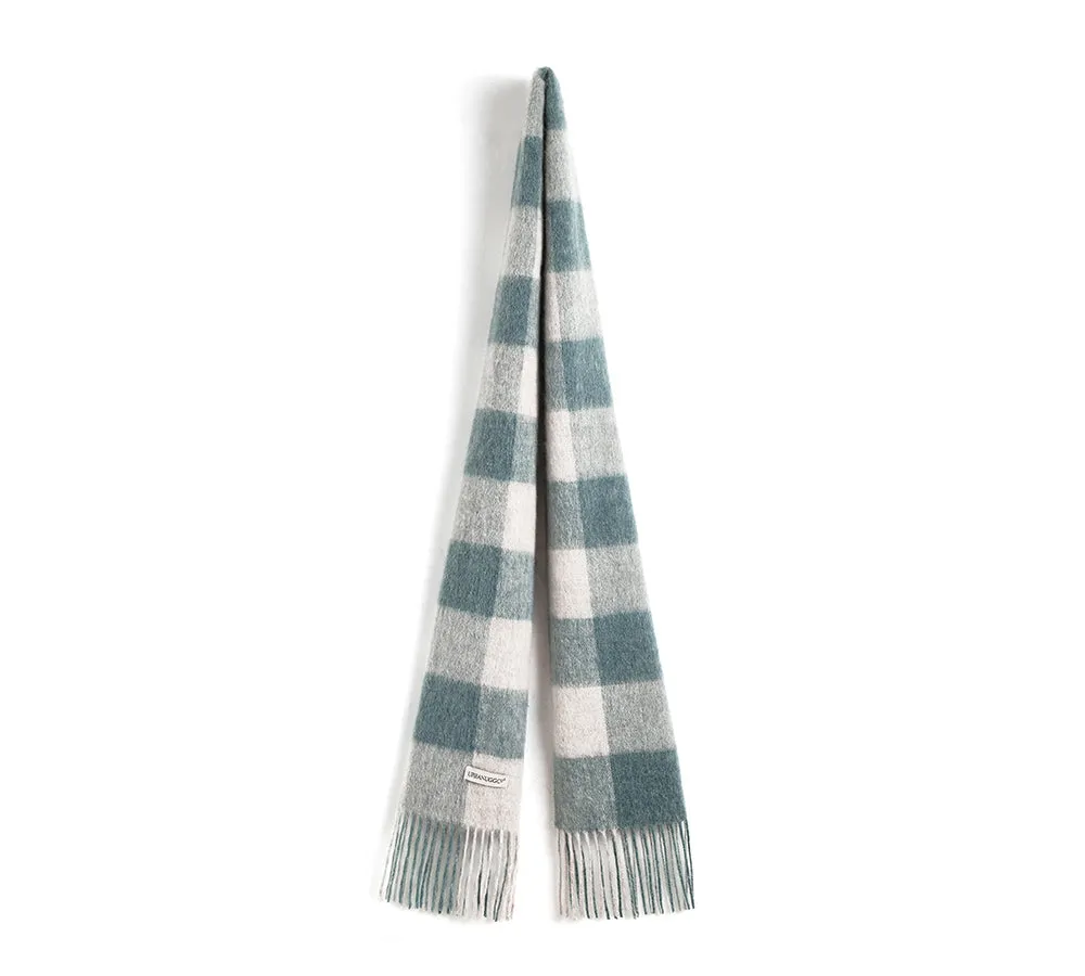 Urban UGG 100% Wool Plaid Pattern Check Scarf Zoe